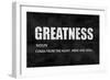 Greatness on Black-Jamie MacDowell-Framed Art Print