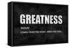 Greatness on Black-Jamie MacDowell-Framed Stretched Canvas