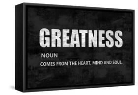 Greatness on Black-Jamie MacDowell-Framed Stretched Canvas