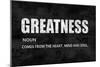 Greatness on Black-Jamie MacDowell-Mounted Premium Giclee Print