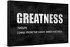 Greatness on Black-Jamie MacDowell-Framed Stretched Canvas