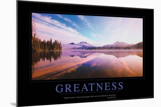 Greatness-null-Mounted Poster