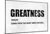 Greatness-Jamie MacDowell-Mounted Art Print