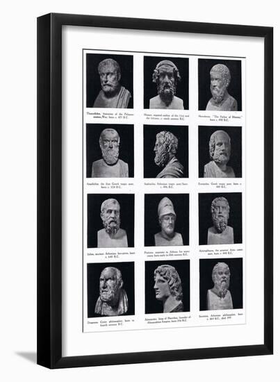 Greats from Greek History, Illustration from 'Hutchinson's History of the Nations', 1915-null-Framed Giclee Print