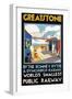 Greatstone - World's Smallest Public Railway Poster-N. Cramer Roberts-Framed Premium Photographic Print