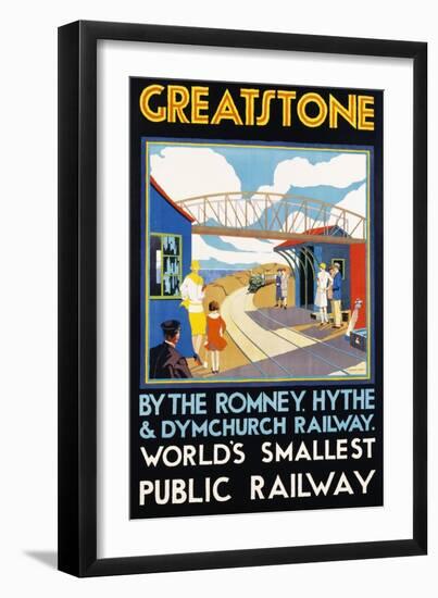 Greatstone - World's Smallest Public Railway Poster-N. Cramer Roberts-Framed Photographic Print