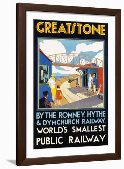 Greatstone - World's Smallest Public Railway Poster-N. Cramer Roberts-Framed Photographic Print