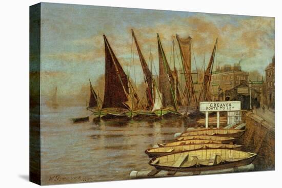 Greaves Boat Yard, Chelsea, 1858-Walter Greaves-Stretched Canvas