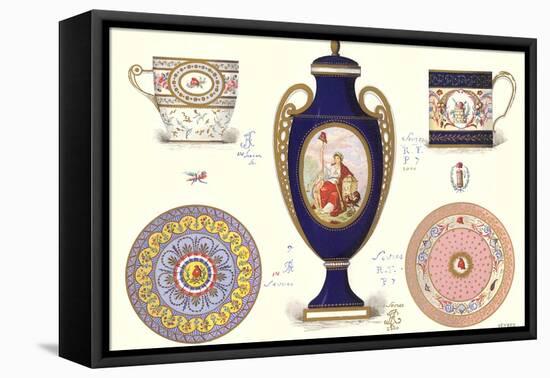 Grecian Style Urn and Pottery-null-Framed Stretched Canvas