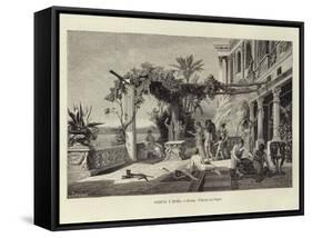 Greece and Rome - Rome: Tiberius in Capri-Ludwig Hans Fischer-Framed Stretched Canvas