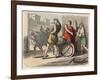 Greece at the time of the Republics: Warriors wear their armor,-Heinrich Leutemann-Framed Giclee Print