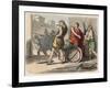 Greece at the time of the Republics: Warriors wear their armor,-Heinrich Leutemann-Framed Giclee Print