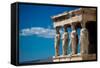 Greece Athens Acropolis Statues-Vladimir Kostka-Framed Stretched Canvas