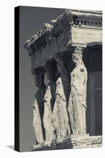 Greece, Athens, Acropolis, the Erechtheion, Porch of the Caryatids-Walter Bibikow-Stretched Canvas