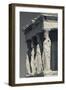 Greece, Athens, Acropolis, the Erechtheion, Porch of the Caryatids-Walter Bibikow-Framed Photographic Print