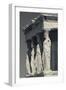 Greece, Athens, Acropolis, the Erechtheion, Porch of the Caryatids-Walter Bibikow-Framed Photographic Print