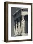 Greece, Athens, Acropolis, the Erechtheion, Porch of the Caryatids-Walter Bibikow-Framed Photographic Print
