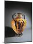 Greece, Athens, Black-Figure Amphora Depicting Dionysus and Satyrs-null-Mounted Giclee Print