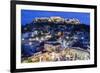 Greece, Athens of Monastiraki Square and Acropolis-Walter Bibikow-Framed Photographic Print