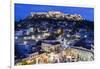 Greece, Athens of Monastiraki Square and Acropolis-Walter Bibikow-Framed Photographic Print