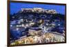 Greece, Athens of Monastiraki Square and Acropolis-Walter Bibikow-Framed Photographic Print