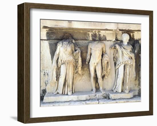 Greece, Athens, the Acropolis of Athens, Dionysus Theatre, Reliefs of Proscenium-null-Framed Giclee Print