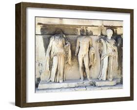 Greece, Athens, the Acropolis of Athens, Dionysus Theatre, Reliefs of Proscenium-null-Framed Giclee Print