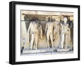 Greece, Athens, the Acropolis of Athens, Dionysus Theatre, Reliefs of Proscenium-null-Framed Giclee Print