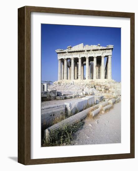 Greece, Athens, the Acropolis of Athens, West Facade of Parthenon,5th Century BC, Ancient Greece-null-Framed Giclee Print