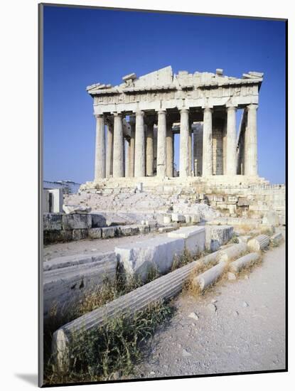 Greece, Athens, the Acropolis of Athens, West Facade of Parthenon,5th Century BC, Ancient Greece-null-Mounted Giclee Print