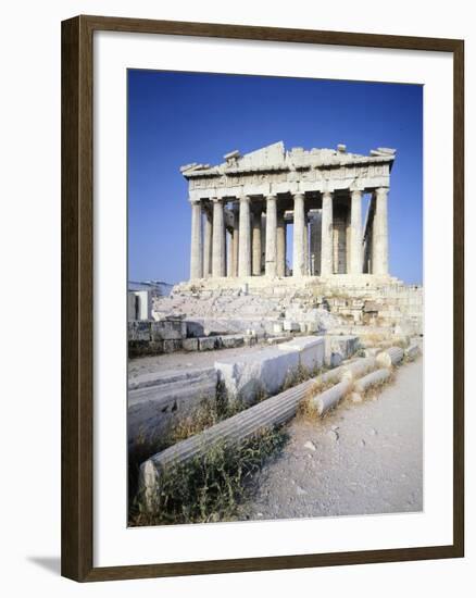 Greece, Athens, the Acropolis of Athens, West Facade of Parthenon,5th Century BC, Ancient Greece-null-Framed Giclee Print