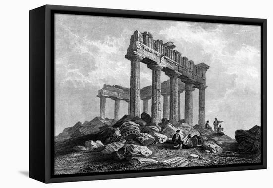 Greece Athens-W Page-Framed Stretched Canvas