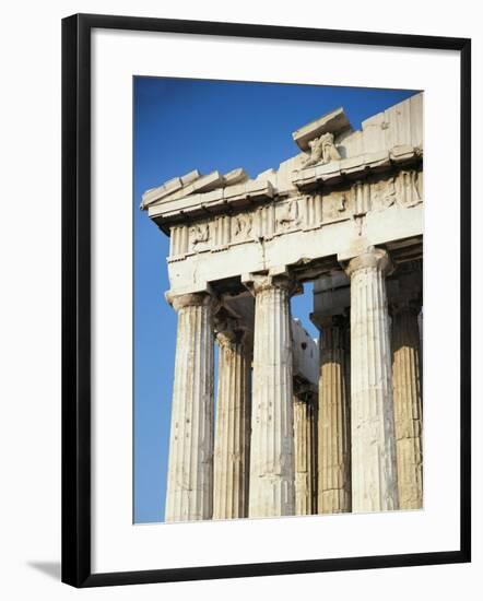 Greece, Attica, Acropolis of Athens Parthenon, Detail of the Western Front-null-Framed Giclee Print