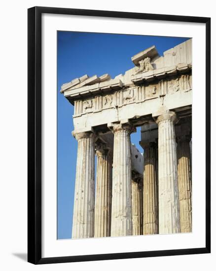 Greece, Attica, Acropolis of Athens Parthenon, Detail of the Western Front-null-Framed Giclee Print