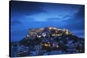 Greece, Attica, Athens, View of Plaka and the Acropolis-Jane Sweeney-Stretched Canvas