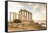 Greece, Attica, Cape Sounion, Temple of Poseidon-Jane Sweeney-Framed Stretched Canvas