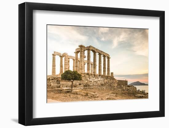 Greece, Attica, Cape Sounion, Temple of Poseidon-Jane Sweeney-Framed Photographic Print