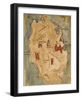 Greece, Chios Island, Chio Scio from the Latin Manuscript-Ippolito Caffi-Framed Giclee Print