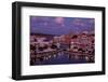 Greece, Crete, Agios Nikolaos, Lake Voulismeni, Dusk-Catharina Lux-Framed Photographic Print