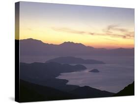 Greece, Crete, Agios Nikolaos, Mirabello Bay, Sunset-Thonig-Stretched Canvas