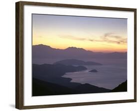 Greece, Crete, Agios Nikolaos, Mirabello Bay, Sunset-Thonig-Framed Photographic Print