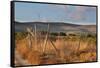 Greece, Crete, Chandras Plateau, Wind Turbines, Evening Light-Catharina Lux-Framed Stretched Canvas