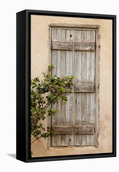 Greece, Crete, Chania, doorway-Hollice Looney-Framed Stretched Canvas