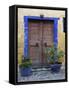 Greece, Crete, Chania. Doorway-Hollice Looney-Framed Stretched Canvas