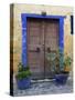 Greece, Crete, Chania. Doorway-Hollice Looney-Stretched Canvas