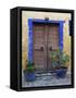 Greece, Crete, Chania. Doorway-Hollice Looney-Framed Stretched Canvas