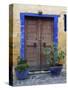 Greece, Crete, Chania. Doorway-Hollice Looney-Stretched Canvas