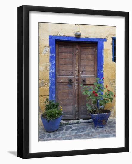 Greece, Crete, Chania. Doorway-Hollice Looney-Framed Photographic Print