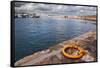 Greece, Crete, Chania, Harbour, Fixing Ring-Catharina Lux-Framed Stretched Canvas