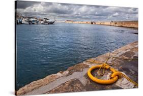 Greece, Crete, Chania, Harbour, Fixing Ring-Catharina Lux-Stretched Canvas